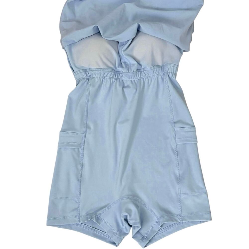 Outdoor Voices Exercise Dress Sz XS Built-In Shorts and Bra NWT blue black green - Picture 7 of 13